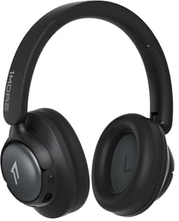 1MORE HQ31 Over-Ear-hörlurar, hybridaktiva brusreducerande hörlurar med Hi-Res-ljud, 90H-speltid, vikbar design, trådbundet läge tillgängligt, tydliga samtal, förinställd EQ via app