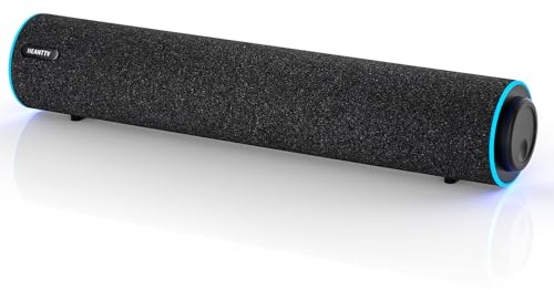 HEANTTV Computer Lautsprecher, Bluetooth Computer Soundbar mit HiFi Sound Qualität, USB Powered Gaming Lautsprecher, Monitor für Desktop, PC, Laptops (Schwarz)