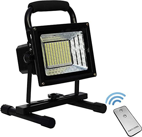 SBCGFY Spot Lighting LED Portable Work Light, Rechargeable Security Floodlight, Cordless Remote Control Outdoor Camping Light, IP65 Waterproof Construction Spotlights, USB Power Bank Emergency Ligh