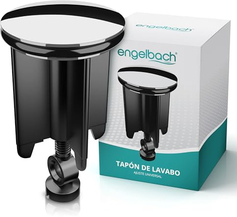 Engelbach® Tapón Lavabo Universal 40mm – Estable, antioxidante y Duradero – tapón desagüe para lavabos y bidés con Tornillo Ajustable en Altura