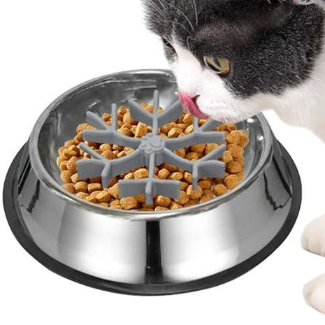 Slow Feeding Dog Bowl - Anti-choking Bowl Feeder,Preventing Choking Dishes Silicone Stainless | for Dogs Puppy Pet Cat Water Feeding Eating Small Large Medium Breed