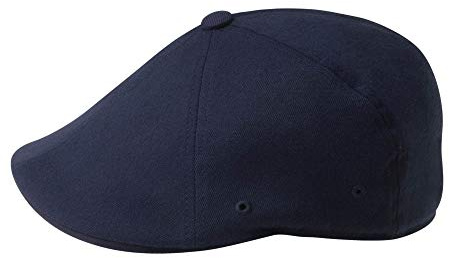 Kangol 504 Flexfit Coppola Uomo - Cappello Piatto Cappellino in Lana con Visiera Autunno Primavera Inverno Estate Estate/Inverno - L/XL (58-61 cm) Blu