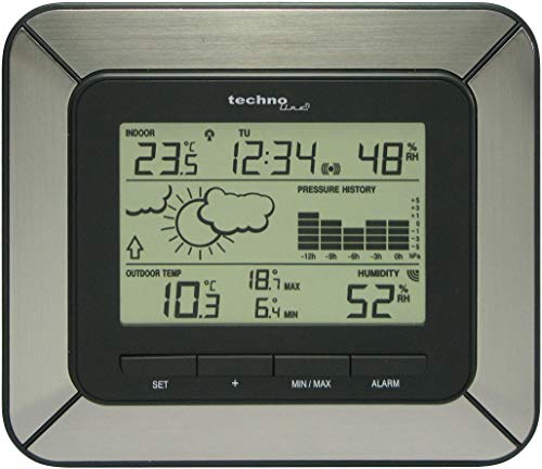 Technoline Wetterstation WS 9273-IT mit Vorhersage von Wettersituationen und Wettertendenz sowie 12h Luftdruckhistore