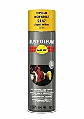 RUST-OLEUM 2147 Hard Hat Topcoat Ral-Colours, The Nr. 1 Industrial Paint Aerosol. Go Further, Work Faster, Last Longer!, Signal yellow-RAL 1003