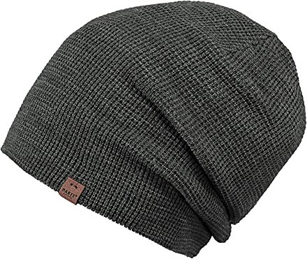 Barts M Coler Beanie Grau - Warme lässige Herren Beanie, Größe One Size - Farbe Dark Heather