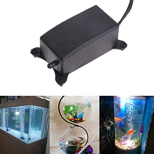 Comtervi - Bomba de oxígeno para acuario, bomba de aire ultra silenciosa de la bomba de aire de acuario 2 W 1,2 L/M potente apta para acuario y nano acuario