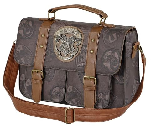 Harry Potter Pride-Große Satchel Umhängetasche, Braun, 35,5 x 27 cm