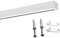 Deco-Raum Gardinenschiene auf Maß Aluminium Innenlauf eckig flach Deckenbefestigung Vorhangstange Flächenvorhang Schiene Innenlaufstange für Vorhänge mit Spannriegel weiss 60cm Square
