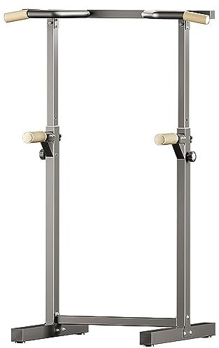 Power Rack stazione per trazioni, torre di potenza portatile, capacità di carico di 660 libbre regolabile in altezza attrezzatura fitness multifunzione per allenamento completo della forza del corpo