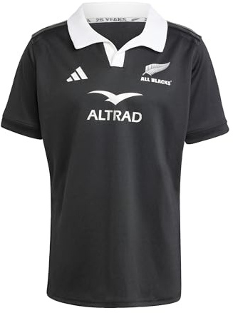 adidas Mens All Blacks Rugby Aeroready Short Sleeve Jersey Black L