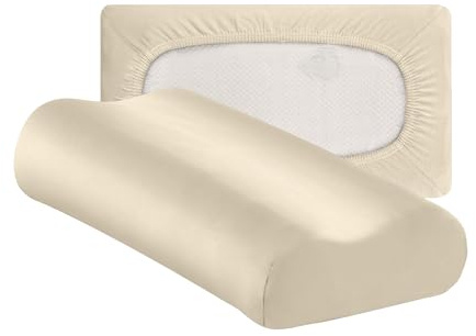 Traumschloss Flex-Kissenbezug für Kopfkissen Nackenstützkissen 95% Baumwolle und 5% Elasthan - 30x50cm 30x60cm 30x70cm 40x50cm 40x60cm 40x70cm Schnee