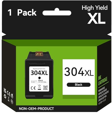 SUNPRINTZ 304 Druckerpatronen Schwarz, Druckerpatronen 304 Kompatible für HP 304 Schwarz, 304 XL für HP Envy 5030 5010 5020 5032 5000 DeskJet 2620 3750 3760 2600 3700 2630 3720 2622 3762