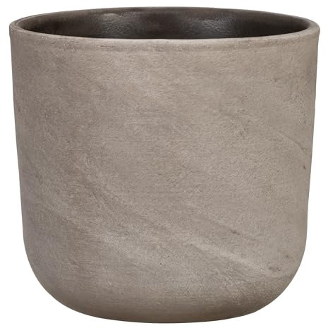 Scheurich La Natura, Blumentopf aus Keramik, Farbe: Travertino, 27,3 cm Durchmesser, 25,8 cm hoch, 7,9 l Vol.