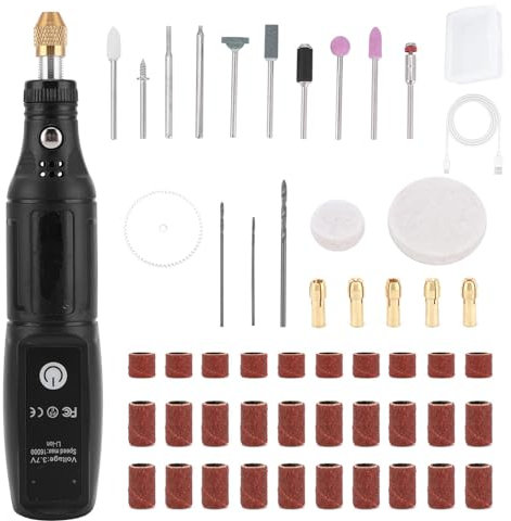 Mini Cordless Rotary Tool Set, 42Pcs Accessories, 3.7V 3000rpm Rotary Tool Kit USB Rechargeable with LED Light, Mini Electric Grinder for DIY Engraving, Grinding, Polishing