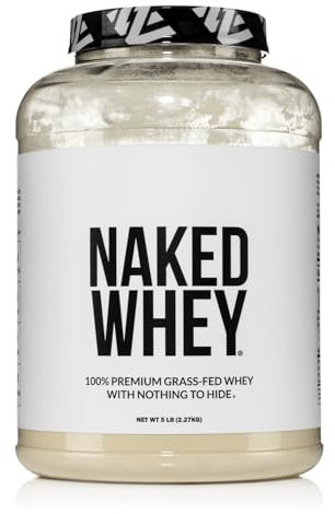 Naked Whey Protein Supplement Powder, Unflavored, GMO Free, Soy Free, Gluten Free Aid Muscle Growth and Recovery 2280g