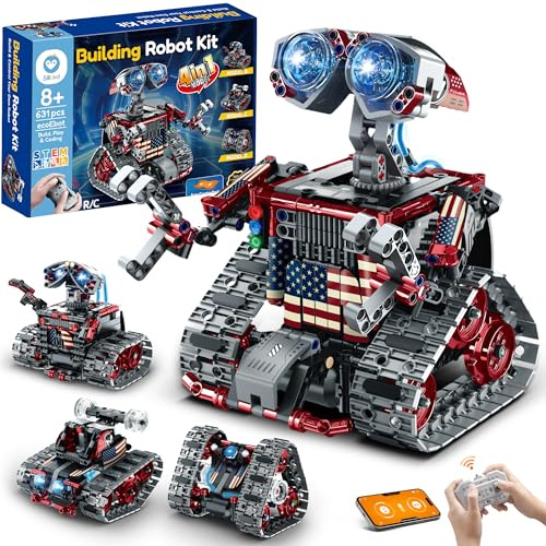 Sillbird Technic Robot Transformable Controlado por App, Robótico 4en1 a Control Remoto, Juguetes de Construcción con Programación, Regalos Creativos para Niños de 8 a 12 + Años (631 Piezas)