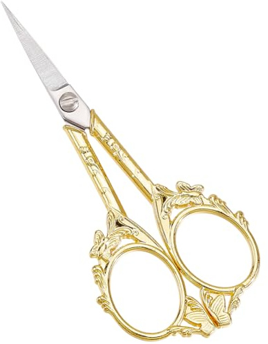 SUNNYCLUE 1 låda europeisk broderisax vintage skarpa sax rostfritt stål antik sömnad stiching skarpt skärning fjärilsform sax för hantverk handarbete tillbehör gör-det-själv-verktyg