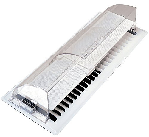 Deflecto Heat and Air Deflector with Dust Filter, Clear Plastic, 2-3/4” Tall, Width Adjustable 10” to 14” (52)