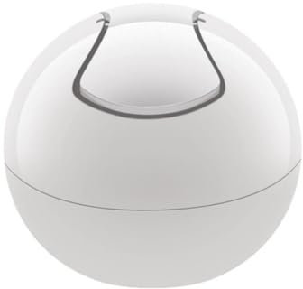 Spirella Pattumiera da Bagno Contenitore per Cosmetici da 1 litro Finitura Lucida o Opaca Coperchio Basculante Contenitore per Spazzatura Pattumiera da Tavolo Tinta Unita Bianco