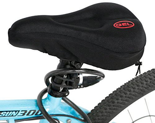 Kany Gel Bike Sattel, Fahrrad bequem Sitzkissen Pad Bezug extra Komfort Gel Pad Kissenbezug geeignet für Mountain Bike Sitze und Road Bike Sattel schwarz