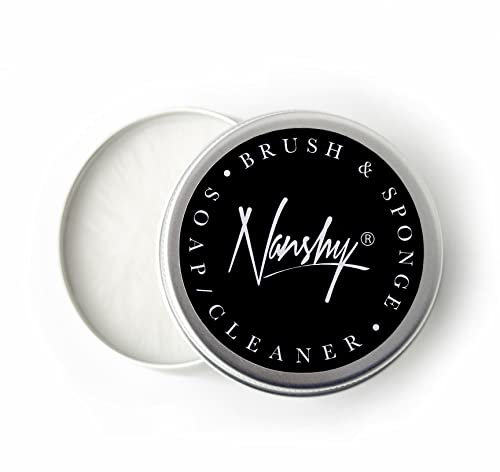Nanshy Make up Brush Cleaner & Makeup Sponge Cleaner - Organic Natural, Vegan, Cruelty-free, Alcohol-free - Handmade in the UK - Easy to use (soap in a tin) - 40g