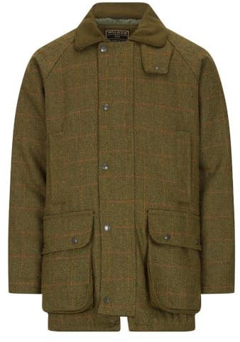 Walker and Hawkes - Barlaston - Chaqueta de Tweed para Hombre - Abrigo Inspirado en la hípica y la Caza - Salvia Oscuro - M