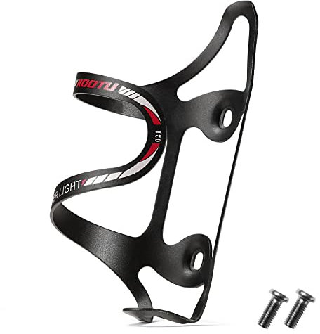 SAVADECK Flaschenhalter Fahrrad, Fahrrad Flaschenhalter aus hochfestem und Leichtgewichtem Aluminium Trinkflaschenhalter geeignet für jedes Fahrrad (Schwarz rot)
