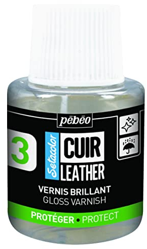PEBEO - Setacolor Cuir – Vernis Brillant pour Cuir - Auxiliaire pour Cuir et Similicuir – Personnalisation Sac, Chaussure, Basket et Sneaker - Résistance rayures, pliures, frottements - 110 ml