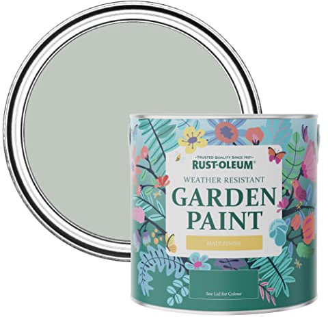 Rust-Oleum Green Mould-Resistant Garden Paint In Matt Finish - Chalk Green 2.5L