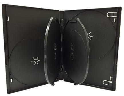 Progo Premium 14mm Standard Size 6-Disc DVD Case with Clear Sleeve - Space Saving Storage Solution for Blu-ray Discs, DVDs and CDs (2 pcs)