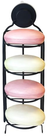 newkaijian Runde Seifenablage 4 Tier Edelstahl Seifenablage Badezimmer Selbstentwässerung Edelstahl Rack Dusche Wand Kein Bohrer Seifenablage Bad Küche (Schwarz)