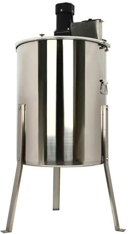 ATIVLB Electric Honey Extractor, 8 Frames Honey Spinner Extractor, Stainless Steel Beekeeping Extraction 140W 220V Honeycomb Drum Spinner With Lid, Beekeeping Extractor Equipment