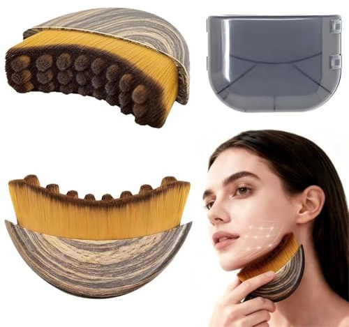 Lengaijin New Lymphatic Contour Face Brush, Contour Face Brush Lymphatic Drainage Massager for Face, Designed for The Face Gentle Enough for Daily Use