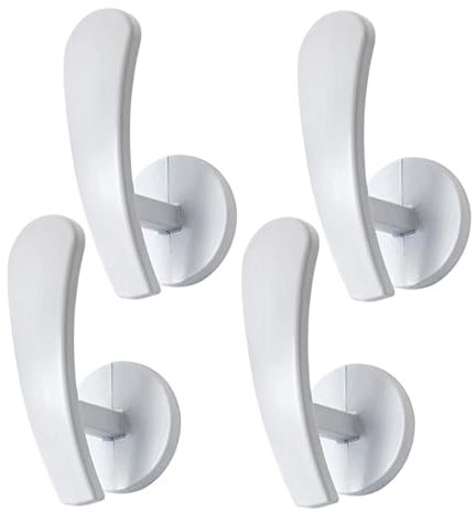 Holder de drapeado - Ganchos de sábanas 4x | C Urtain Tiebacks | Curtaiins Holdbacks | Tive-back de cortinas de ventana con tornillos | C Gancho de pared de pared | Vergüenza decorativa de ventana