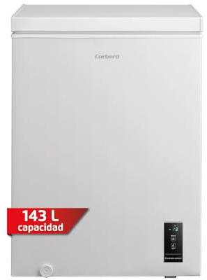 Corberó - Arcón Congelador | CCHM1506M | 143 L | 60cm x 85cm| 37 dB | Sistema Dual | Súper Congelación|Control con Display | 1 Cesta | Blanco