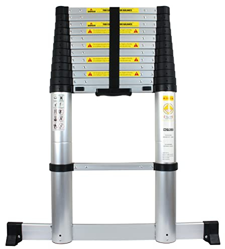 ProDec Advance CCTL38B ProDec 3,8 m (12' 6 tum) klicka på 'n' klättra PRO teleskopstege trappstege, silver