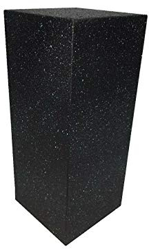 Wolkenstube, Columna decorativa de granito, color negro, 101 x 20 x 20 cm, tablero DM.