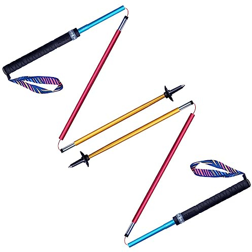 AONIJIE Bastón de Senderismo Plegables Bastones Trekking de Aleación de Aluminio 7075 Empuñadura de EVA Espuma para Alpinismo Trail Viaje Mochilero Caminar (120CM - 2 PCS)
