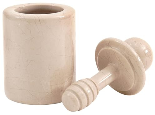 Radicaln Barattolo per Miele in Marmo con Coperchio Verona - Fatto a Mano, Dispenser per Miele da Cucina, per Piano di Lavoro, Contenitore per Miele, Decorazione per la Casa