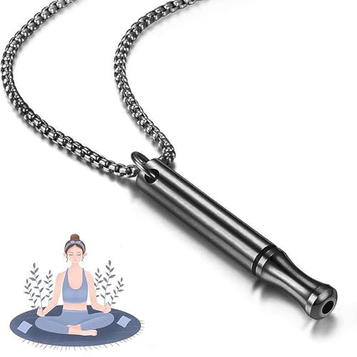 AJUNLKVDR 1 Stück Rauchentwöhnung Hilfsmittel,Rauchfrei Hilfsmittel,Rauchfrei Halskette Kette,Original Rauchen Aufhören,Baliverné Entwöhnung Panikattacken,Rauchentwöhnungskette (Schwarz)