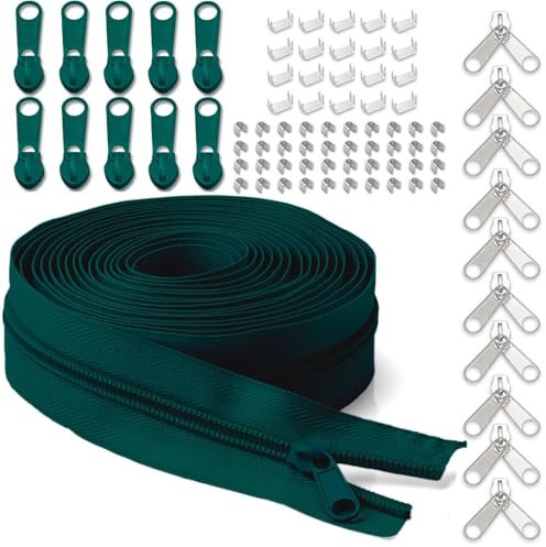 LHZHLE Rouleau de fermetures éclair continues pour la couture (273 Armée Verte, #5 Zipper)