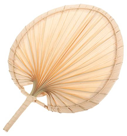 WESIEVYA Éventail à Main Tissé Main Naturel De Palmier Ventilateur Portable Rafraîchissant Pour Mariage Fête Plage Décoration Intérieure Et Extérieure
