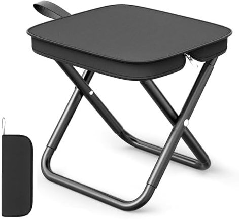 Klapphocker Faltbar, Camping Hocker Faltbar Kleiner Hocker Fußhocker Outdoor, Falthocker Tragbarer, Klapphocker für Reisen, Wandern Garten Angeln Grillen Strand