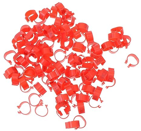 TOYANDONA 100pezzi Anello per Zampe di Pollame Clip Fascette Riutilizzabili per Identificazione Anelli per Caviglie e Piedi