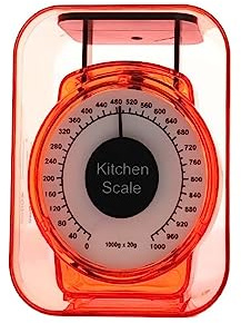 Báscula De Cocina Mecánica For El Hogar, Restaurante, Cocinar Verduras Con Esfera De Lectura, Herramienta De Pesaje Fácil For Hornear, Bandeja Mecánica Mini Uso Extensivo(Red)