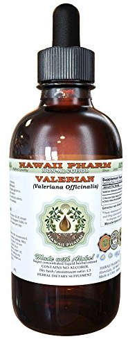 Hawaii Pharm Valerian Alcohol-Free Liquid Extract, Professional Grade, Small Batch Crafted Valerian (Valeriana Officinalis) Dried Root Glycerite Natural Herbal Supplement, 2 fl.oz