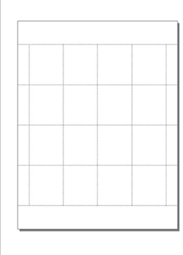 Print-Ready Game Cards (2-1/8 x 1-13/16), 16-UP, Perfed for Separation on 8-1/2 x 11 White 65lb Cover Paper - 250 Sheets (4,000 Cards)