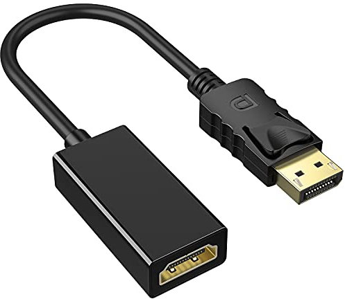 DisplayPort to HDMI Adapter, ABLEWE 1080P@60Hz High Resolution DP(DisplayPort) Male to HDMI Female High Speed Transmission Video Audio Converter for GPU, Laptop, PC, Monitor, TV