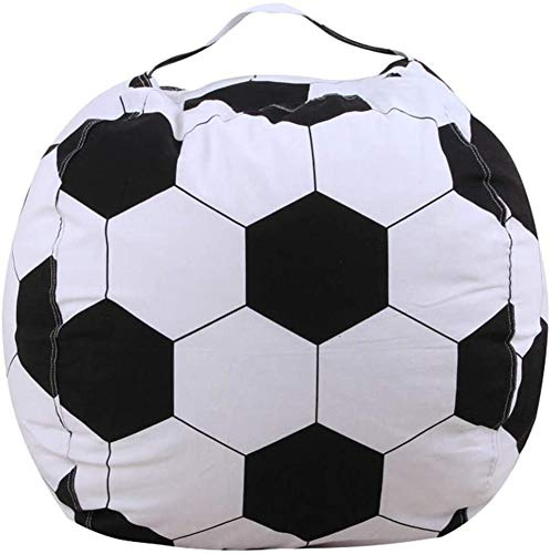 Kids Stuffed Animal Plush (No Filler) Storage Bean Bag Large Living Room Gaming Bean Bags 18/26/38-Inch,Football,38in