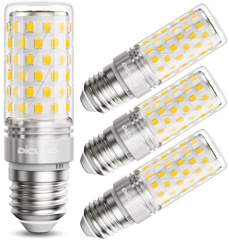 DiCUNO Lampadina LED E27 10W, Equivalente 130W alogena, 1400lm, Luce bianca neutra 4000K, Non dimmerabile, Attacco E27 LED Mais, Risparmio energetico, 4 Pezzi